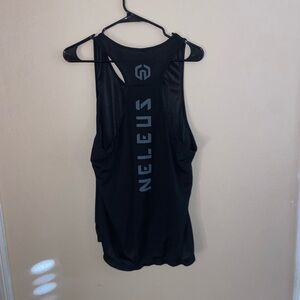 Neleus sleeveless tee y2k graphic mesh tank top shirt workout fitness wear top